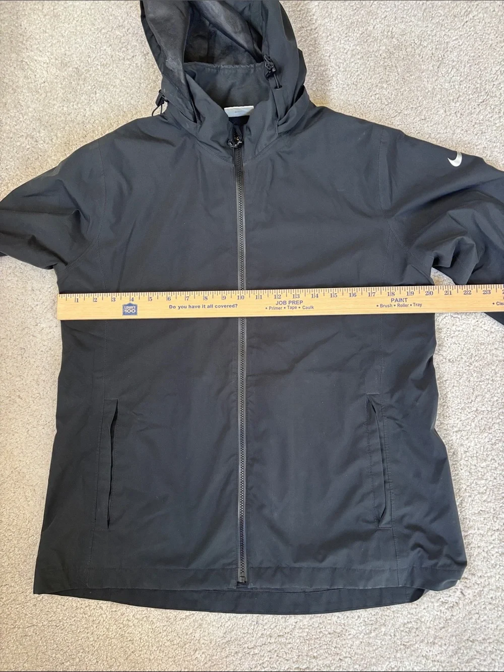 Nike Storm Fit Golf Stow Away Hoodie Jacket Full Zip Black Pockets Women’s Large